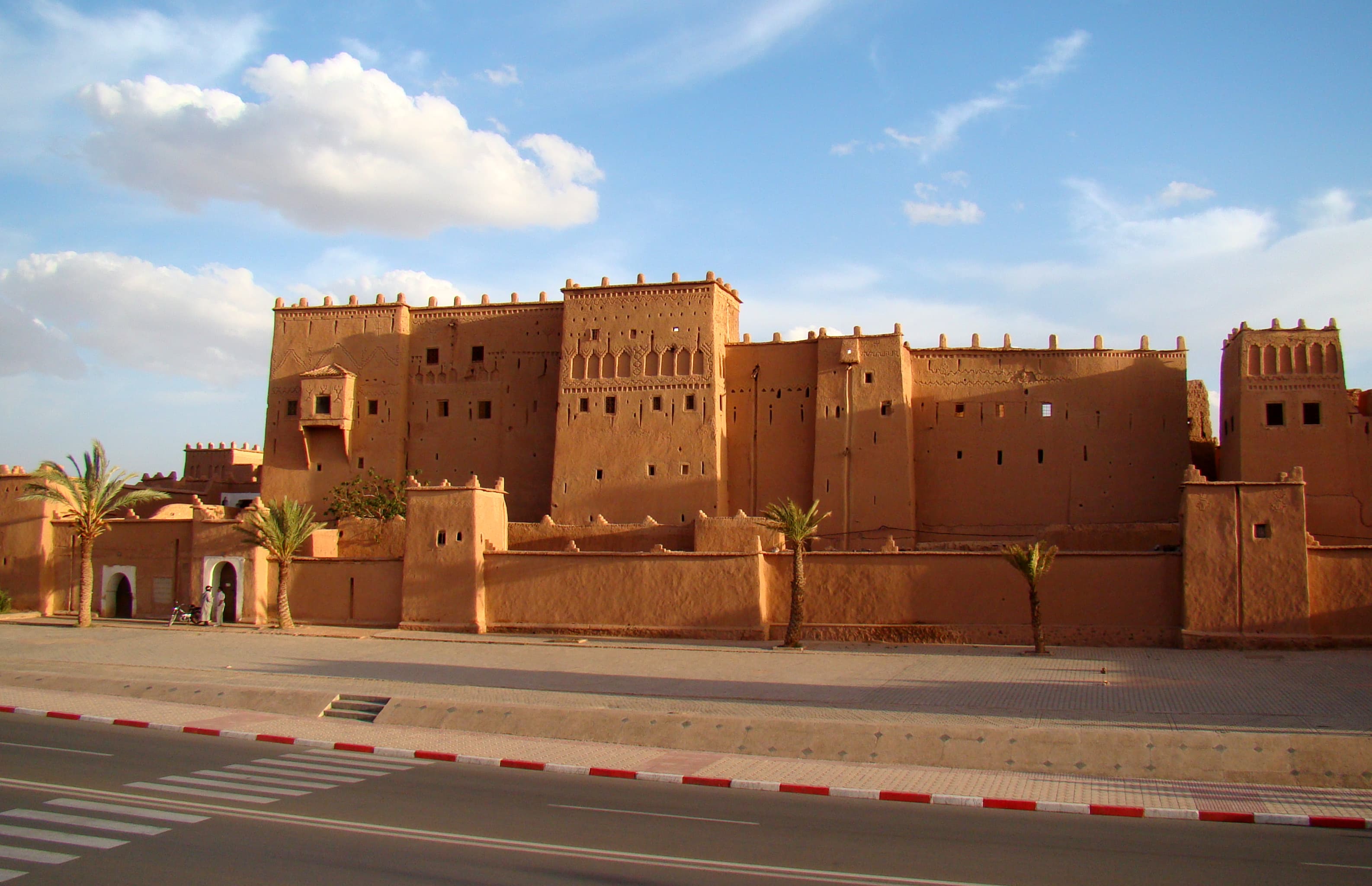 Traditional earthen kasbah architecture in Ouarzazate