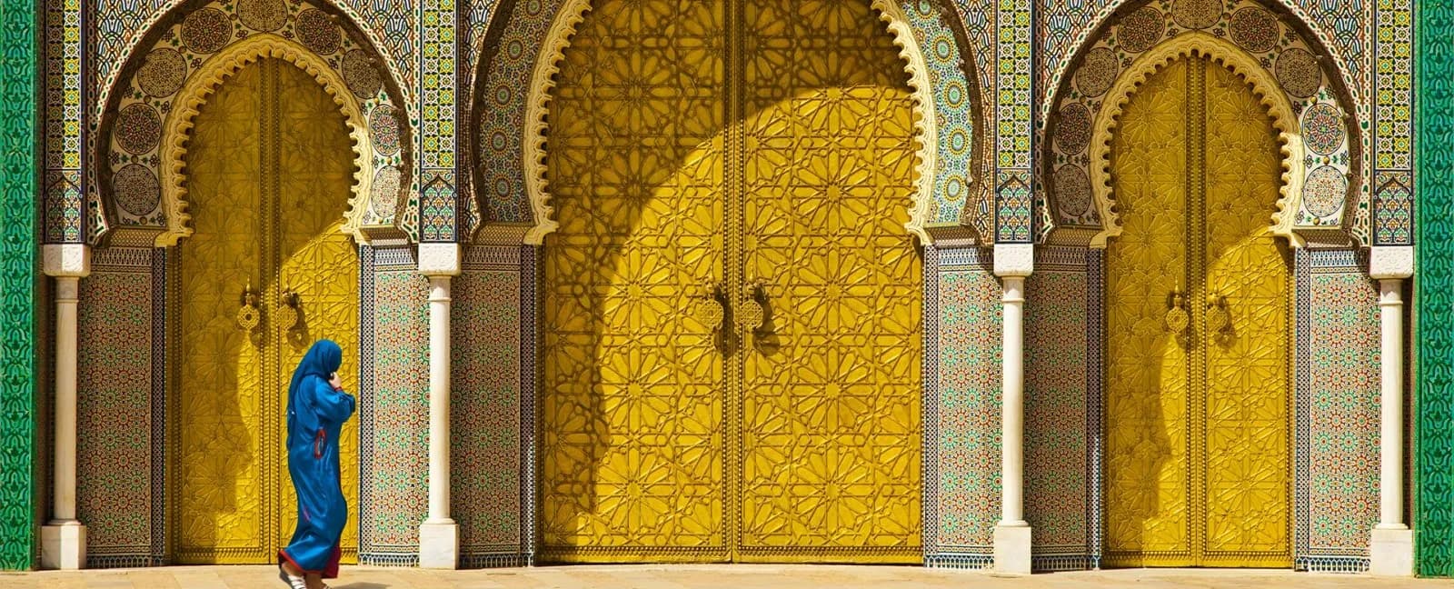 Royal Palace bronze doors in Fez
