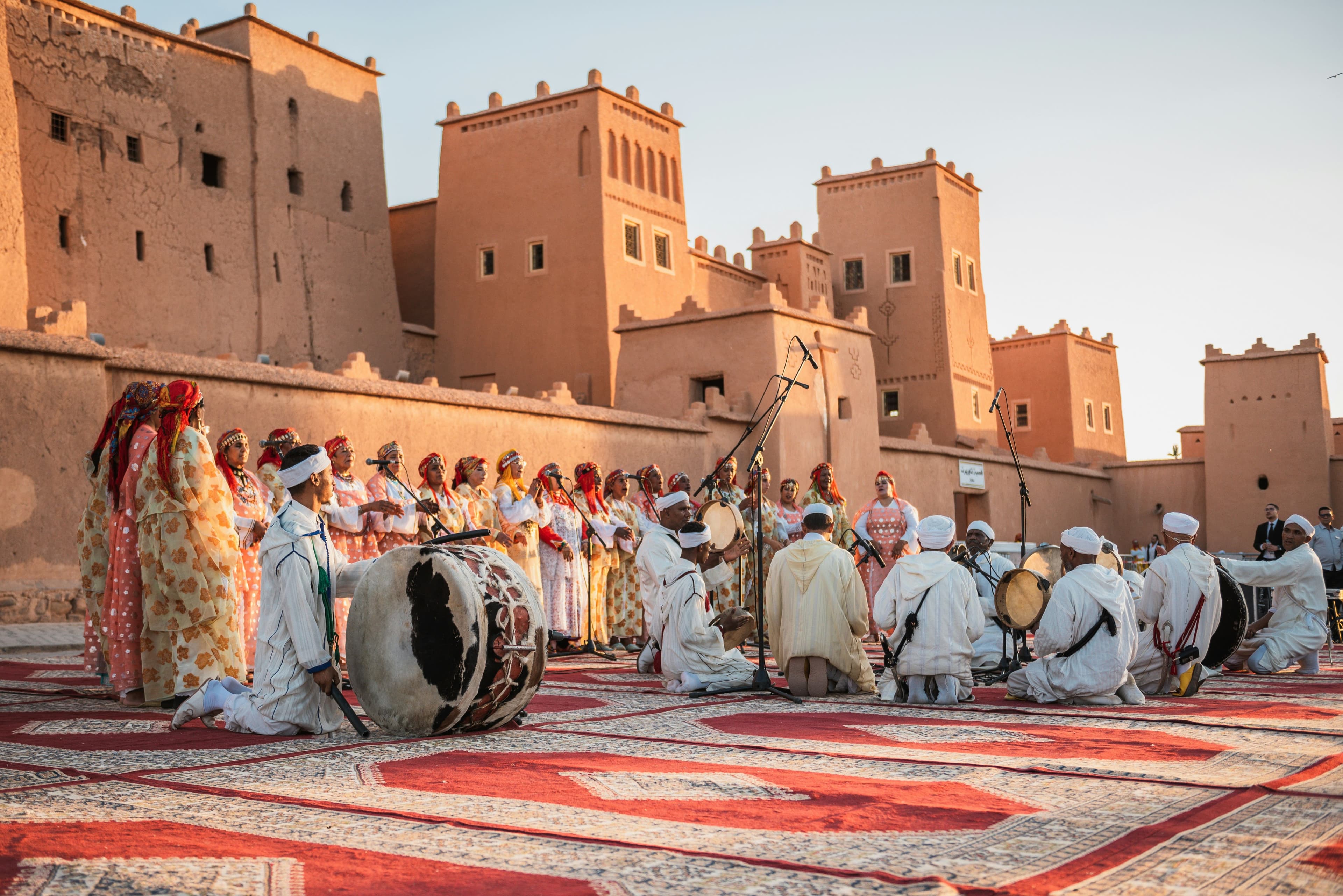 Detail of Taourirt Kasbah in Ouarzazate