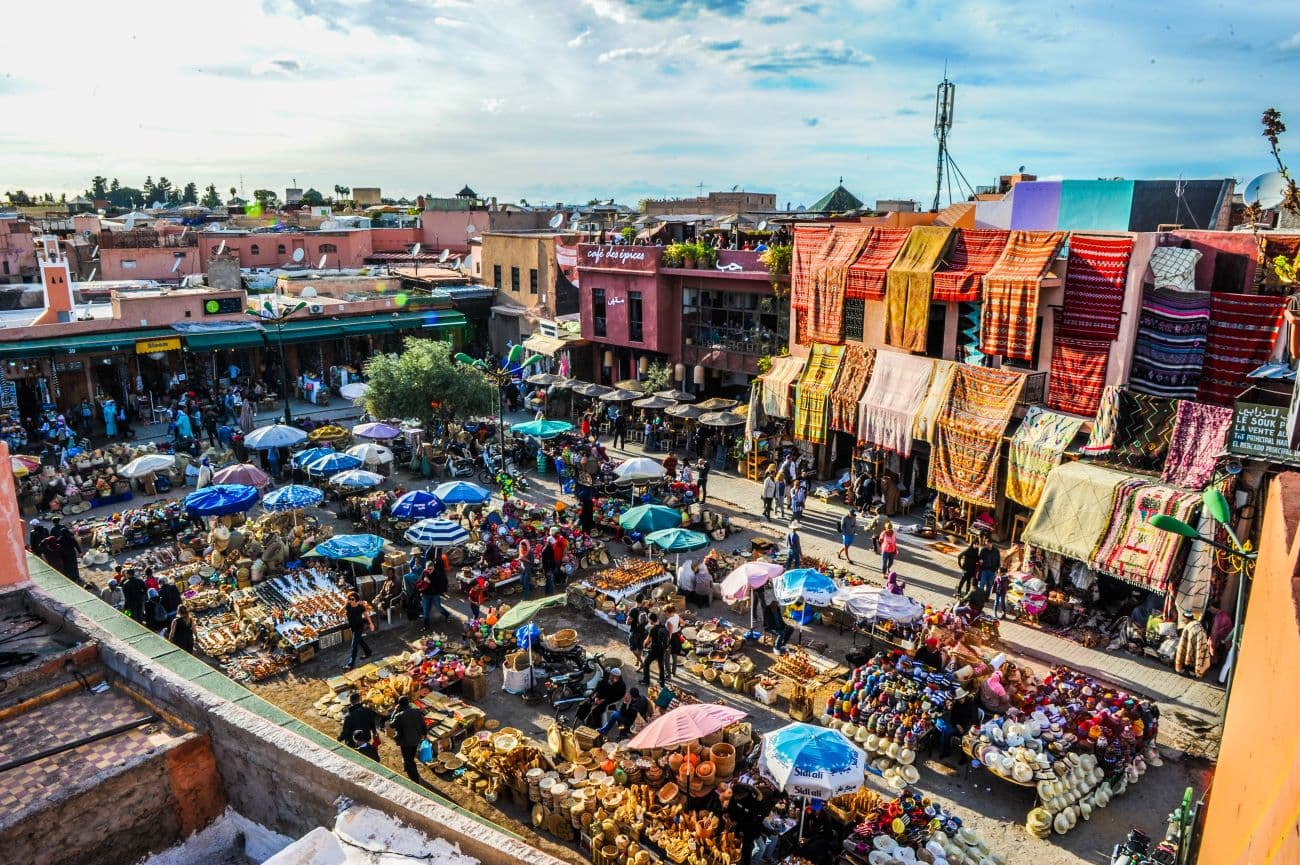 Medina architecture in Marrakech