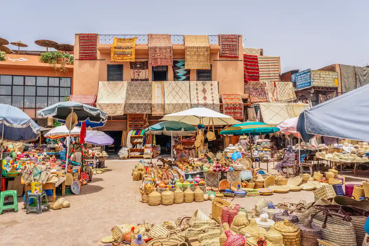Traditional souks in Marrakech